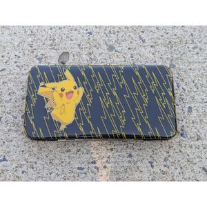 Pokemon Pikachu Wallet  Hard Case Snap Clasp Hinged Anime Yellow